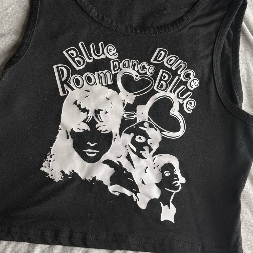 Black Graphic Tank Top